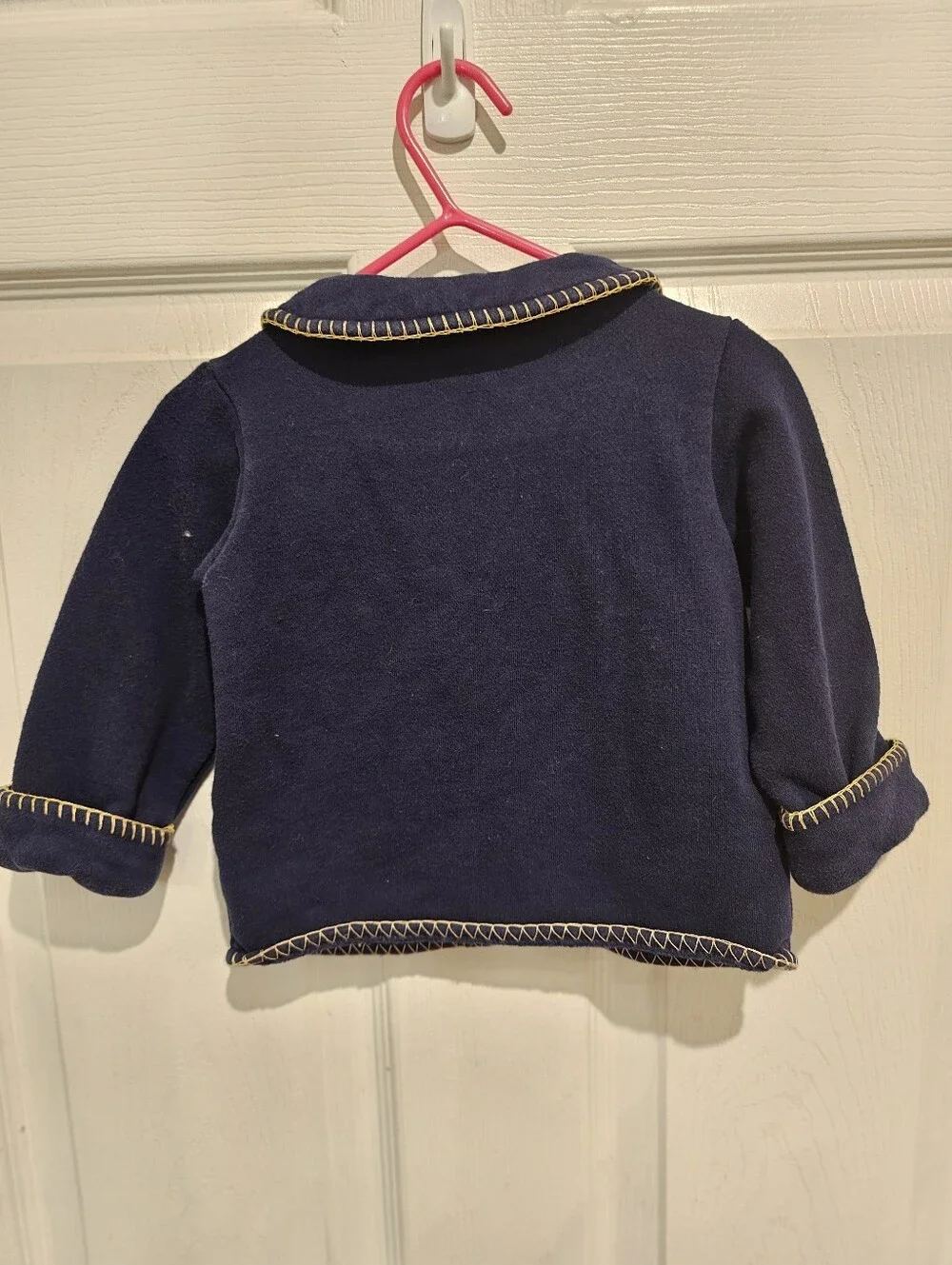 Sonoma Navy Kids Pea Coat with Pumpkin & Mouse Embroidery